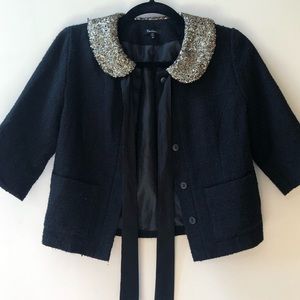 Tweed quarter length sleeve coat